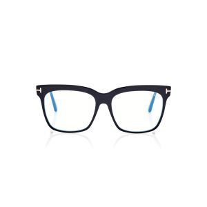 Óptico Tom Ford Blue Block Square Mujer Negras | 483-EGXUHR