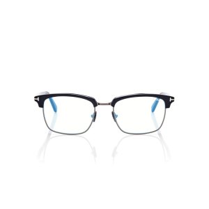 Óptico Tom Ford Blue Block Square Shape Hombre Negras | 731-BXISEK