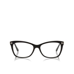 Óptico Tom Ford Slight Rounded Square Frame Mujer Negras | 291-XIDLAQ